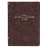 Espresso Brown Faux Leather Spiritual Growth Bible