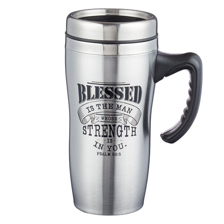 Stainless Steel Water Bottle - Be Strong & Courageous