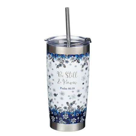 Be Still and Know Pink Camp Style Coffee Mug - Psalm 46:10