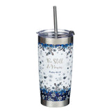 Insulated Mug with Reusable Stainless Steel Straw - Be Still & Know
