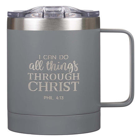Be Still and Know Stainless Steel Travel Mug With Handle - Psalm 46:10