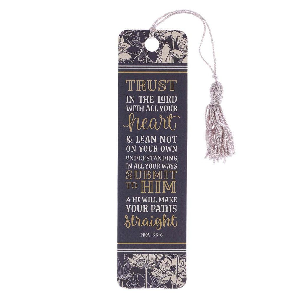 Bookmark with Tassel - Trust in the Lord Proverbs 3:5-6 (order in 6's)