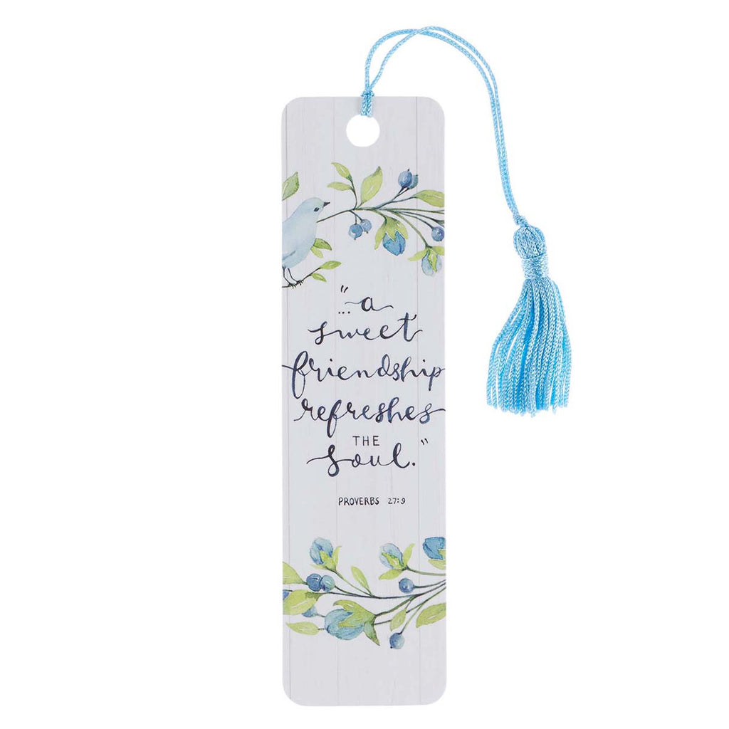 Bookmark with Tassel - Sweet Friendship Proverbs 27:9 (order in 6's)