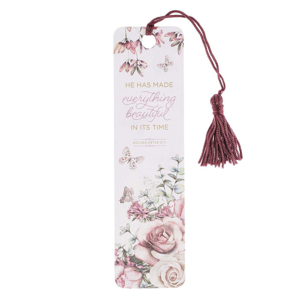 Bookmark with Tassel - Everything Beautiful Ecclesiastes 3:11 (order in 6's)