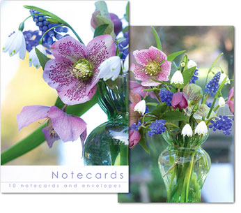 Notecards: Hellebore arrangement (W139BLT)