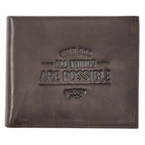 Genuine Leather Wallet - With God All Things Are Possible Br
