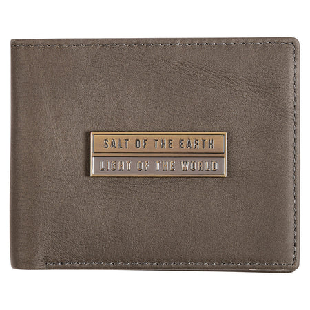 Seek First the Kingdom Saddle Tan Genuine Leather Wallet - Matthew 6:33