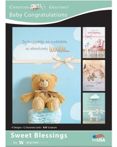 Baptism - Toy Bear With Cross and Candle (ORDER IN 6)