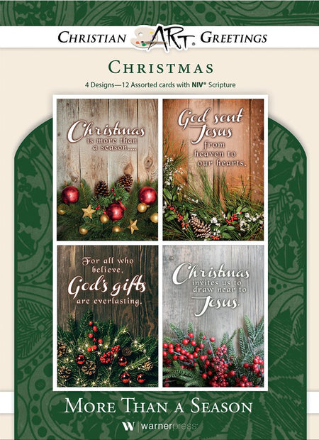 Christmas - Candy Cane Christmas, (KJV) - Box of 12 - Assorted Boxed Greeting Cards