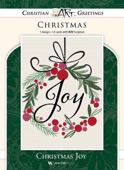 Christmas - Joy, Luke 2:10 (KJV) - Box of 12 - Boxed Greeting Cards