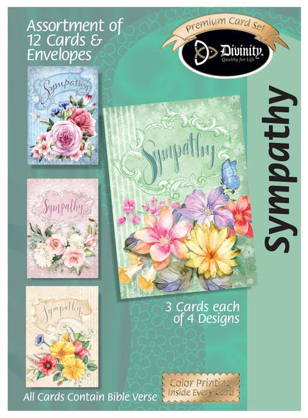 Sympathy - Vintage Florals & Headers (12 Boxed Cards)