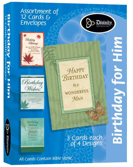 Boxed Cards: Birthday For Him, Canoe, Elk, River and Field Assortment
