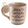 COFFEE MUG PEACE FOR TODAY PEACH