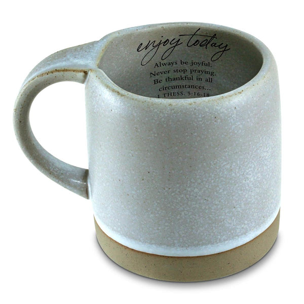 COFFEE MUG ENJOY TODAY STONE GRAY