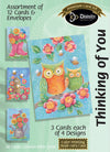 Boxed Cards: Thinking Of You, Owls & Boots - KJV