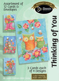 Boxed Cards: Thinking Of You, Owls & Boots - KJV
