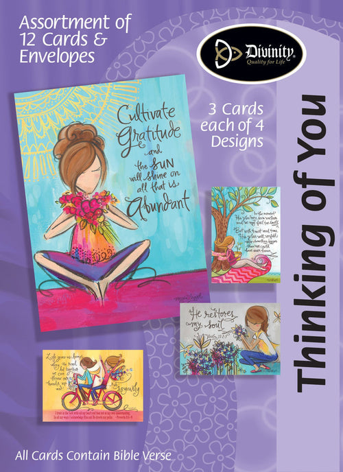 Boxed Cards: Thinking Of You, Painted Girls