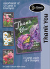 Boxed Cards: Thank You-Chalk Flowers & Butterflies - KJV