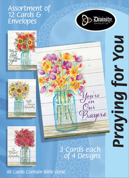 Boxed Cards: Sympathy, Mason Jar and Flowers