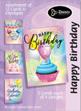 Boxed Cards: Happy Birthday, Party Colors