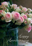 Anniversary Card - Roses In Glass  (Order in 6)
