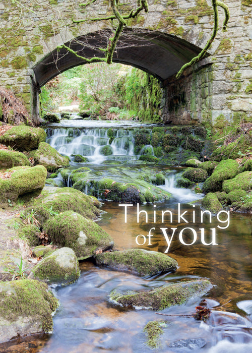 Thinking of You Card - Stream/Stone Bridge  (Order in 6)