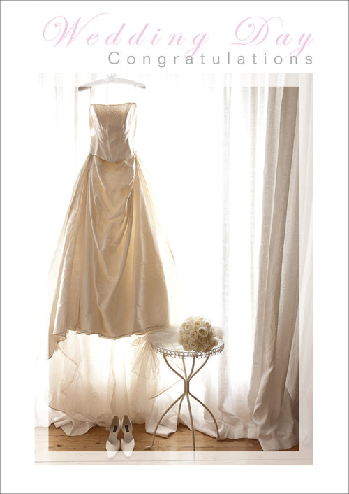 Wedding Day Card - Wedding Dress  (Order in 6)