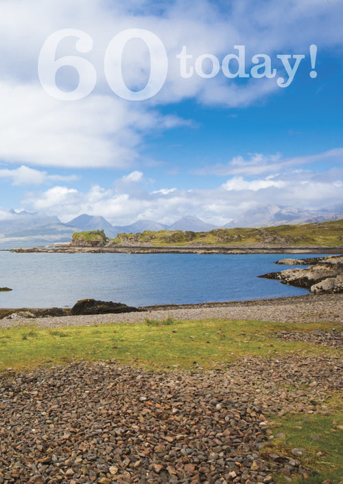 Age 60 Card - Skye Beach  (Order in 6)