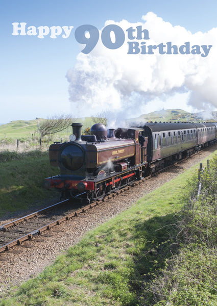Age 90 Card - Steam Train  (Order in 6)