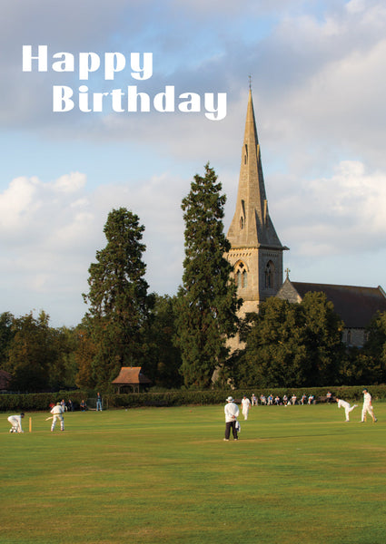 Birthday Card - Village Cricket Scene  (Order in 6)