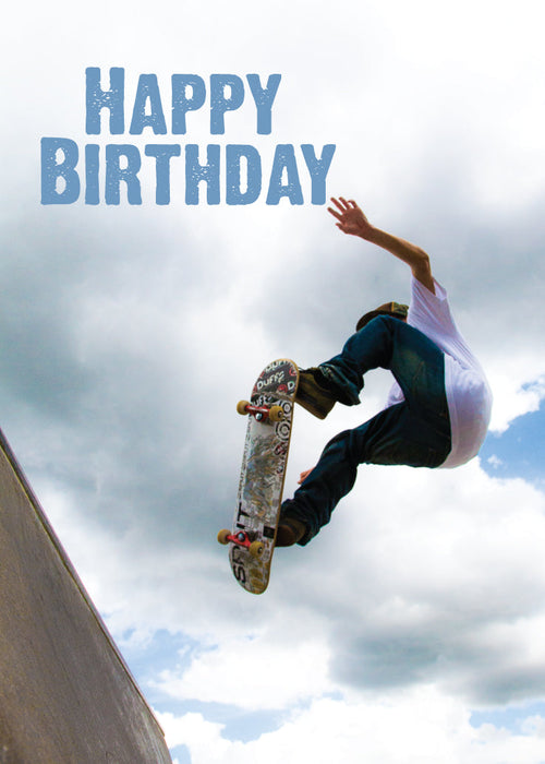 Birthday Card - Skateboarder  (Order in 6)