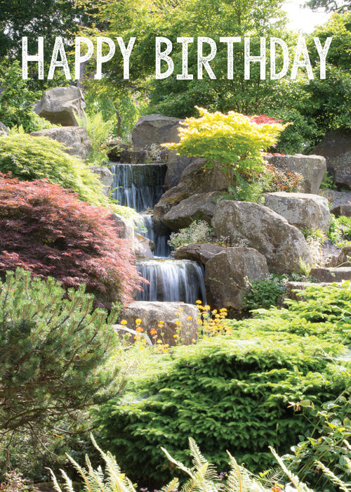 Birthday Card - RHS Waterfalls  (Order in 6)