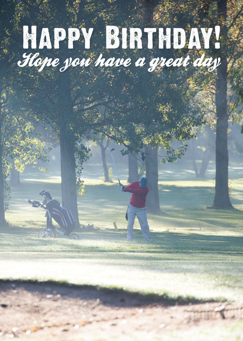 Birthday Card - Early Morning Golfer  (Order in 6)