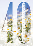 Age 40 Card - Daisy Bank  (Order in 6)