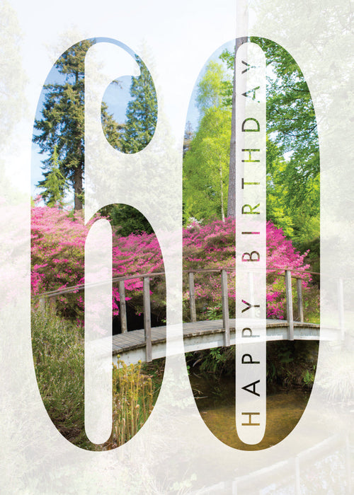Age 60 Card - Azalea Bridge  (Order in 6)