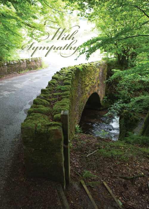 Sympathy Card - Bridge Under Trees  (Order in 6)