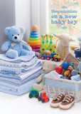 Baby Boy Card - Blue Nursery Toys  (Order in 6)