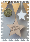 Congratulations Card - Medal And Stars  (Order in 6)