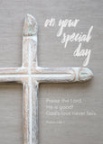 Special Day Card - Wooden Cross  (Order in 6)