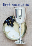 1st Communion Card - Chalice/Grapes  (Order in 6)