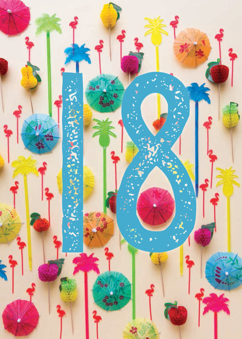 Age 18 Card - Party Decorations  (Order in 6)