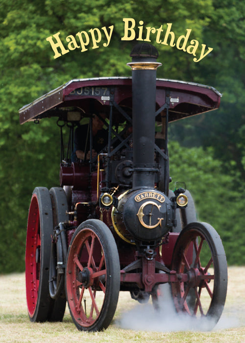 Birthday Card - Traction Engine  (Order in 6)
