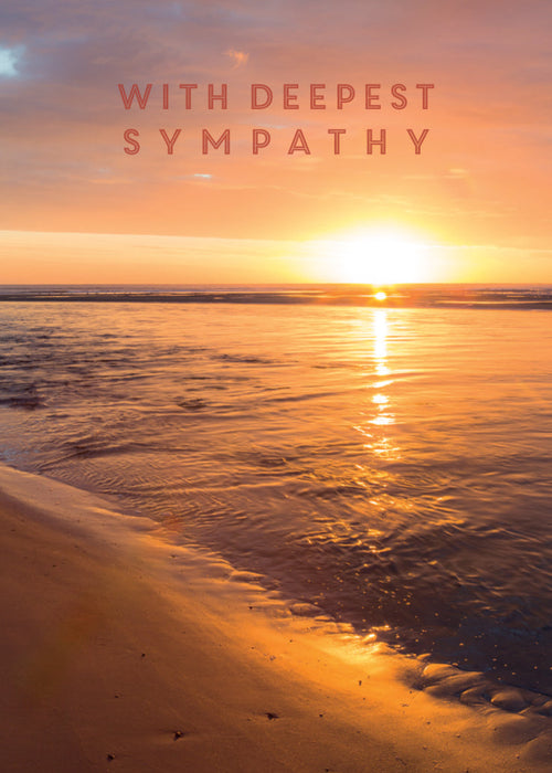 Sympathy Card - Alnmouth Beach Dawn  (Order in 6)