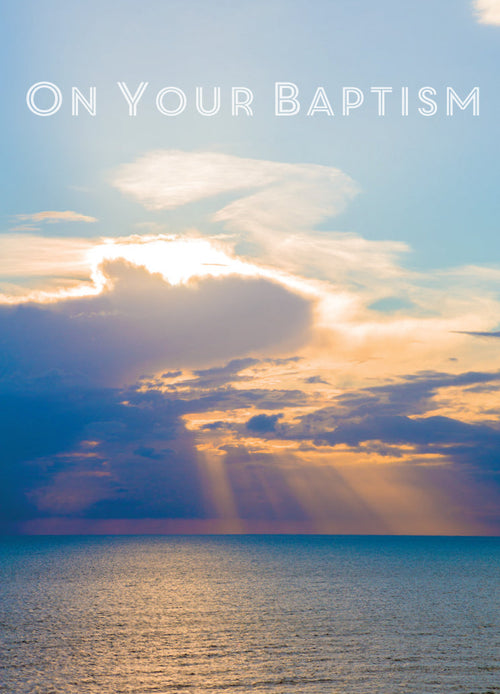 Baptism Card - Evening Sea Scene  (Order in 6)