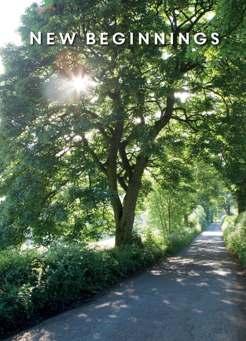 New Beginnings Card - Sunny Country Lane  (Order in 6)