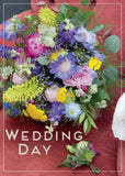 Wedding Day Card - Posy On Red Chair  (Order in 6)