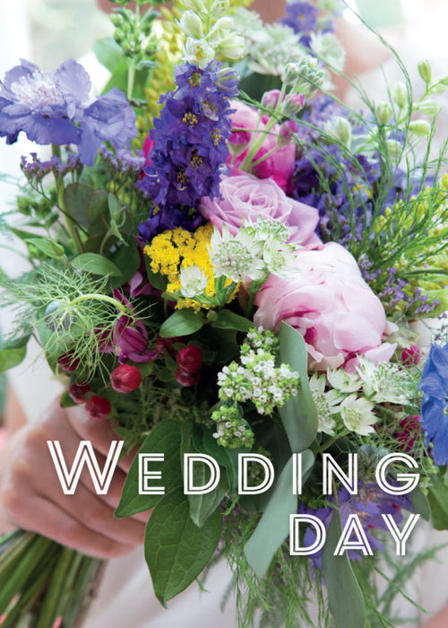 Wedding Day Card - Brides Bouquet  (Order in 6)