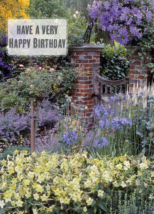 Birthday Card - Vale End Garden Gate  (Order in 6)