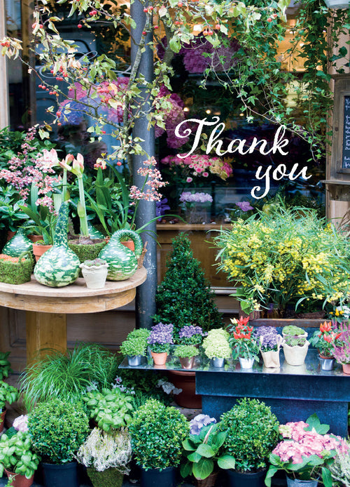Thank You Card - Parisian Florist Shop  (Order in 6)