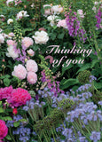 Thinking of You Card - Summer Flower Border  (Order in 6)